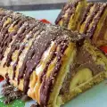 Koekjes rol met bananen en roomkaas