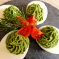 Gevulde eieren met spinazievulling