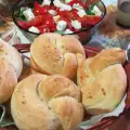Broodjes met boter en knoflook