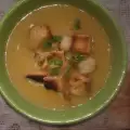 Aardappel cremesoep met wortelen