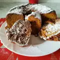 Sponscake van volkorenmeel met pompoen en rozijnen