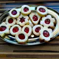 Zoete Linzer kerstkoekjes
