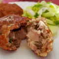 Gehaktballen met heerlijke paddenstoelenvulling