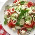 Zomersalade met ricotta en basilicum