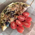 Lente omelet met wilde knoflook