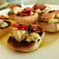 Gevulde champignons met spek en blauwe kaas