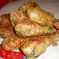 Gepaneerde drumsticks met sesamzaadjes