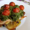 Kipfilet met roomkaas, spinazie en cherrytomaatjes