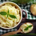 Puree van aardappel en raap