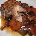 Patrijzen met wijn en champignons