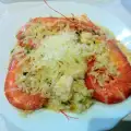 Risotto met verse knoflook en garnalen