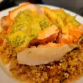 Zalm met quinoa en mosterdsaus