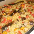 Makreel met rijst en groenten uit de oven