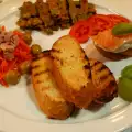 Gerookte zalm op kaas