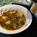 Vegan stoofpot van aardappel en spinazie