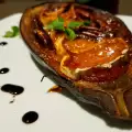 Gevulde aubergines met geitenkaas
