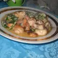 Gestoofde champignons met spinazie en kookroom