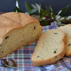 Brood met olijven zonder kneden