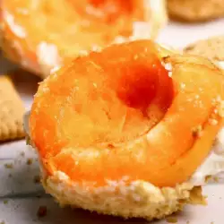 Abrikozen met proteïne crème