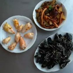 Gevulde calamares met spinazie