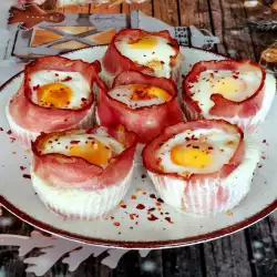 Airfryer mandjes met spek en eieren