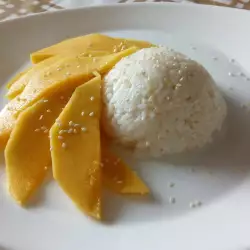 Kleefrijst met mango