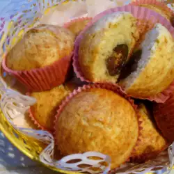 Muffins met groene vijgenvulling