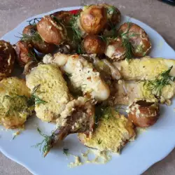 Zeeduivel met aardappelen in saus