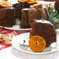 Vegan cake met griesmeel en mandarijnen