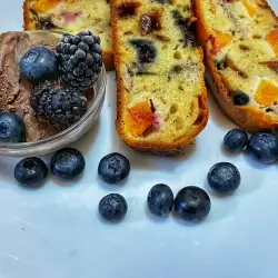 Fruitcake met proteïne en bosbessen