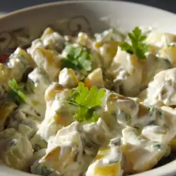 Salade met aardappel, augurk en mayonaise