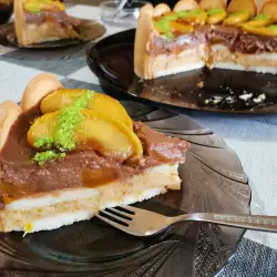 Lichte taart met pompoen en appels