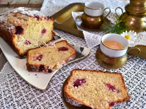 Frambozencake met banaan