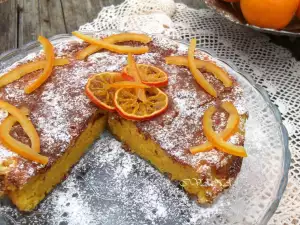 Sinaasappel glutenvrije cake met amandelen
