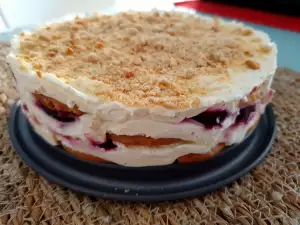 Supersnelle kersen koekjes cake