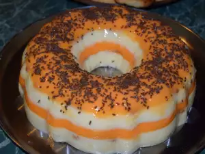 Koekjescake met sinaasappelsap