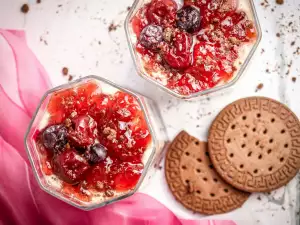 Mini chocolade cheesecake in kopjes