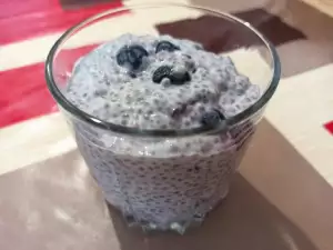 Chiapudding met bosbessen