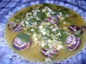 Spinaziesoep met escargots