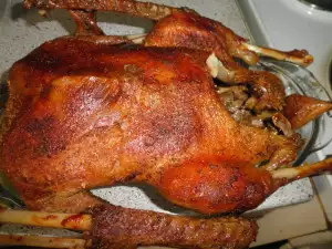 Huisgemaakte gebraden gans