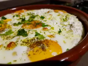Eieren met spinazie creme uit de oven