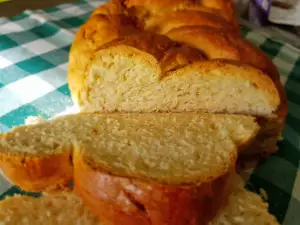 Stokbrood met boter en melk