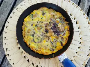 Frittata met kaas en groenten