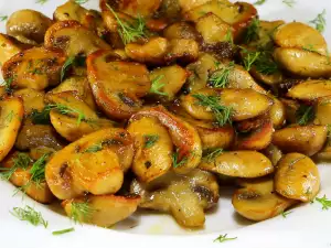 Gebakken champignon met dille