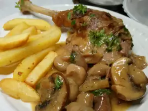 Supermals ganzenvlees met champignonsaus