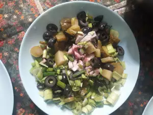 Vissalade met augurken