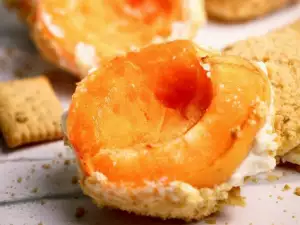 Abrikozen met proteïne crème
