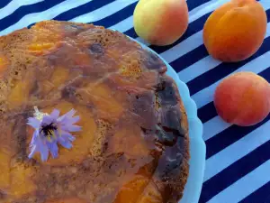 Abrikozen taart met karamel