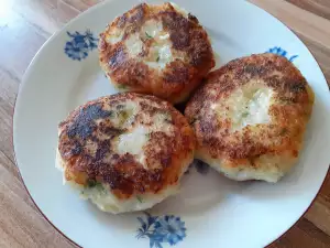 Aardappel burgers met rijst en tofu