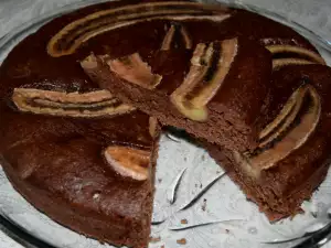 Chocoladetaart met banaan